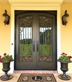 Wrought Iron Front Double Doors